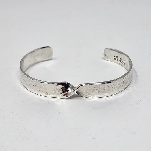 Sterling Silver Antique Vintage Twist Bangle Bracelet - Picture 2 of 7